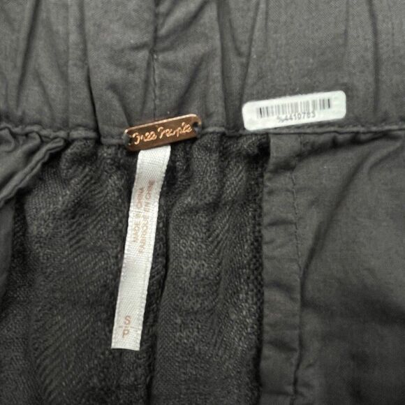 Free People Only Over You Linen Crop Ankle Pant Charcoal Gray - Picture 7 of 13